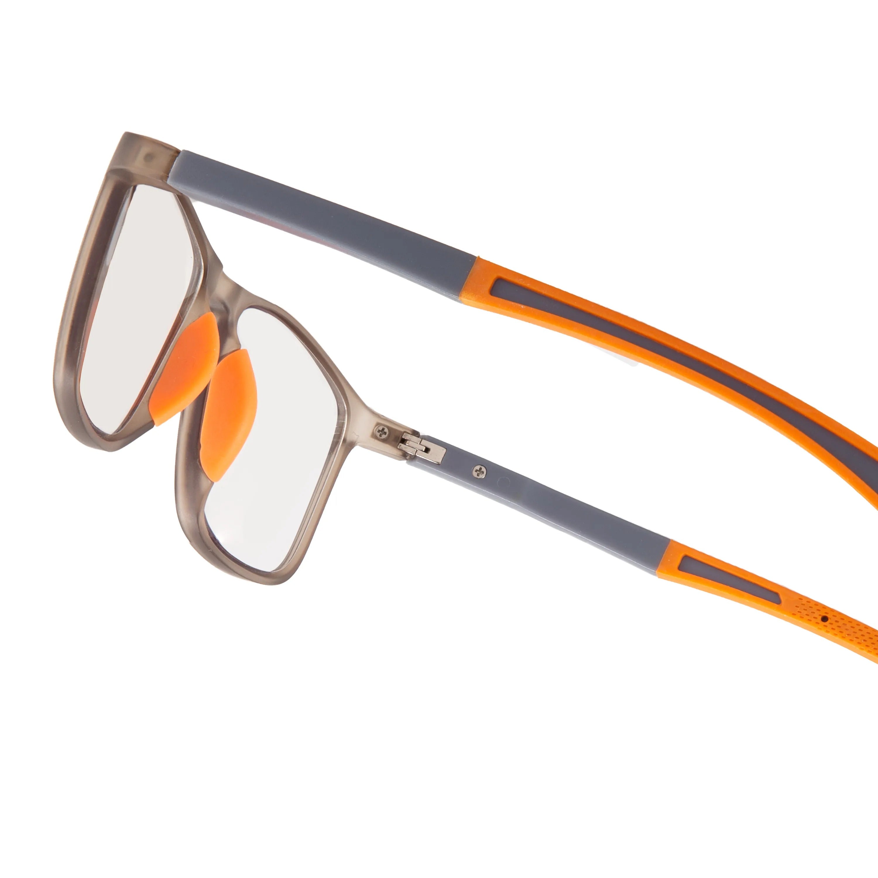 Side profile of OpticVisionPro multifocal reading glasses showing the slim temple arm