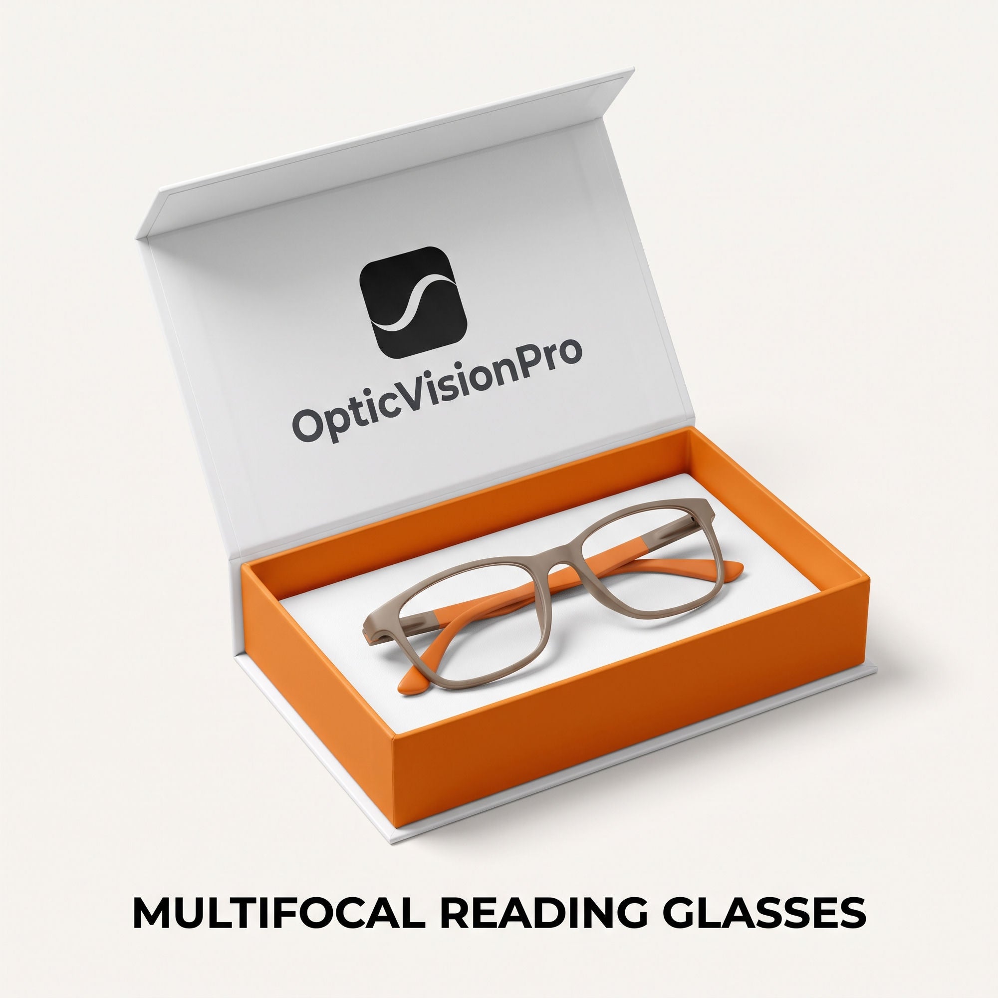 OpticVisionPro Multifocal Reading Glasses — Clear on Top, No Line, for Men & Women